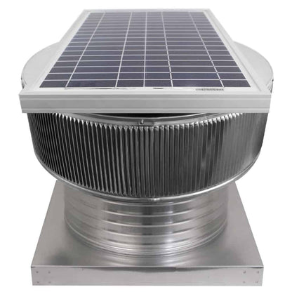 Aura Solar Exhaust Fan 1,375 CFM | 16" Diameter | 6" Tall Collar  | Curb Mount Flange