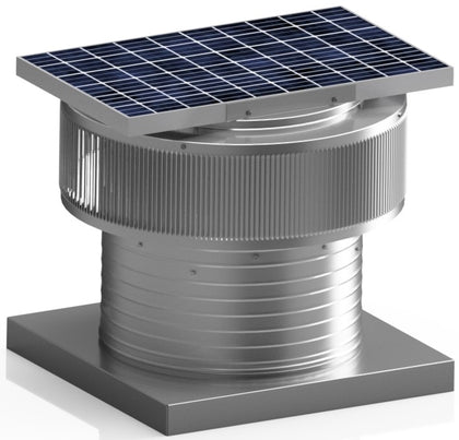 Aura Solar Exhaust Fan 1,375 CFM | 16" Diameter | 6" Tall Collar  | Curb Mount Flange