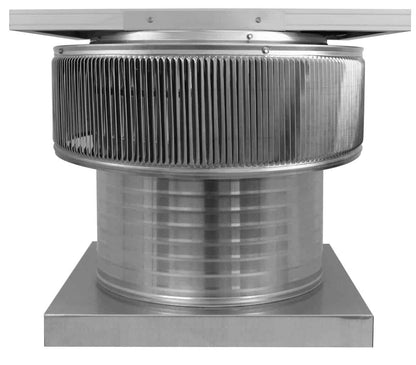 Aura Solar Exhaust Fan 1,375 CFM | 16" Diameter | 8" Tall Collar  | Curb Mount Flange