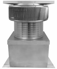 Aura Solar Exhaust Fan 1,375 CFM | 16" Diameter | 8" Tall Collar | Curb Mount Flange - Active Ventilation Products