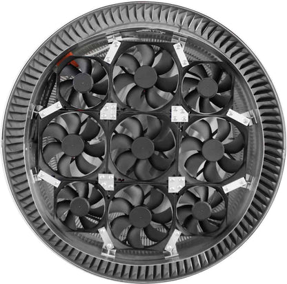 Aura Solar Exhaust Fan 1,375 CFM | 16" Diameter | 8" Tall Collar  | Curb Mount Flange