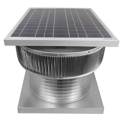 Aura Solar Exhaust Fan 1,740 CFM | 18" Diameter | 12" Tall Collar  | Curb Mount Flange