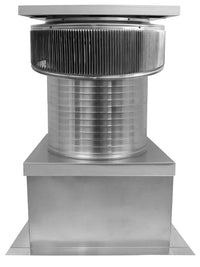 Aura Solar Exhaust Fan 1,740 CFM | 18" Diameter | 12" Tall Collar | Curb Mount Flange - Active Ventilation Products