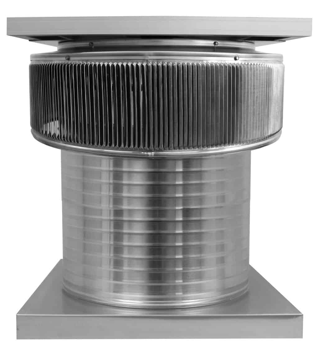 Aura Solar Exhaust Fan 1,740 CFM | 18" Diameter | 12" Tall Collar  | Curb Mount Flange