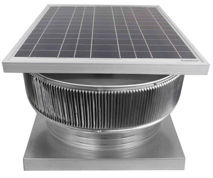 Aura Solar Exhaust Fan 1,740 CFM | 18" Diameter | 4" Tall Collar  | Curb Mount Flange