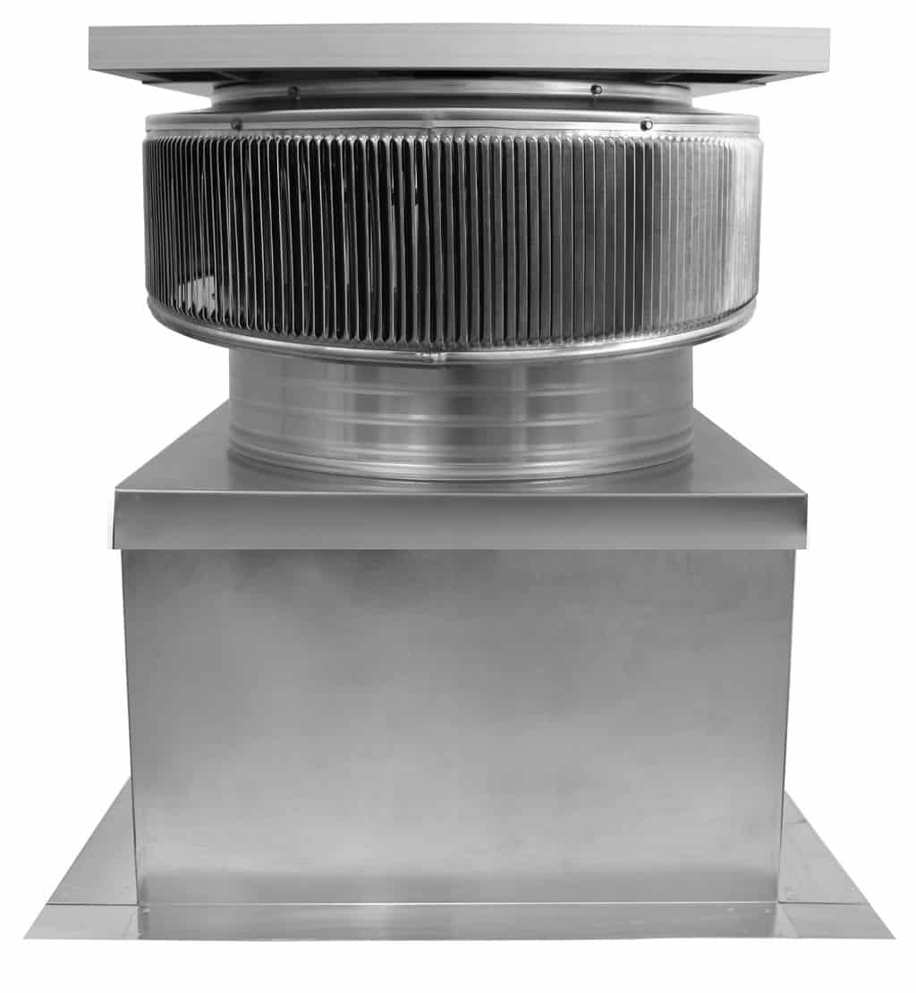 Aura Solar Exhaust Fan 1,740 CFM | 18" Diameter | 4" Tall Collar  | Curb Mount Flange