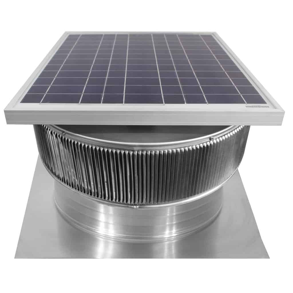 Model ASF-18-C4 | Aura Solar Fan | 8" Diameter | 4" Tall Collar | CFM: 1740