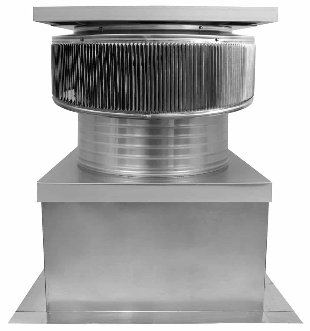 Aura Solar Exhaust Fan 1,740 CFM | 18" Diameter | 6" Tall Collar  | Curb Mount Flange