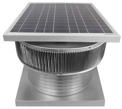 Aura Solar Exhaust Fan 1,740 CFM | 18" Diameter | 8" Tall Collar  | Curb Mount Flange