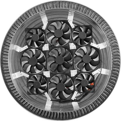 Model ASF-18-C12 | Aura Solar Fan | 18" Diameter | 12" Tall Collar | CFM: 1740