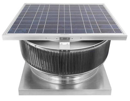 Aura Solar Exhaust Fan 2,029 CFM | 20" Diameter | 4" Tall Collar  | Curb Mount Flange