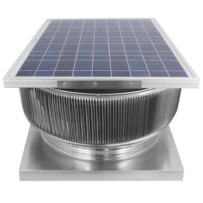 Aura Solar Exhaust Fan 2,029 CFM | 20" Diameter | 4" Tall Collar  | Curb Mount Flange