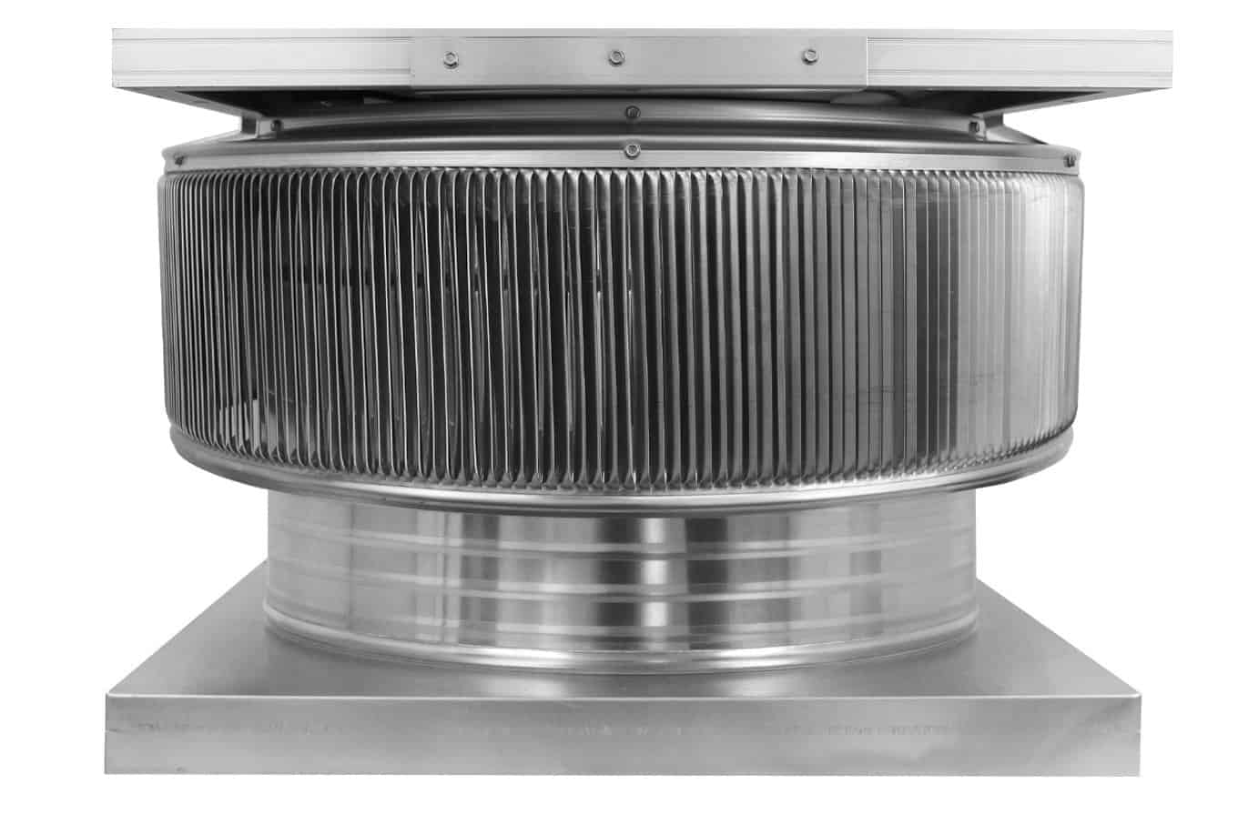 Aura Solar Exhaust Fan 2,029 CFM | 20" Diameter | 4" Tall Collar  | Curb Mount Flange