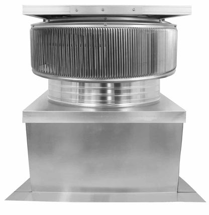 Aura Solar Exhaust Fan 2,029 CFM | 20" Diameter | 4" Tall Collar  | Curb Mount Flange