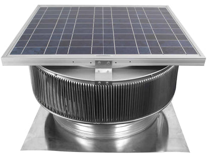 Model ASF-20-C4 | Aura Solar Fan | 20" Diameter | 4" Tall Collar |CFM: 2029