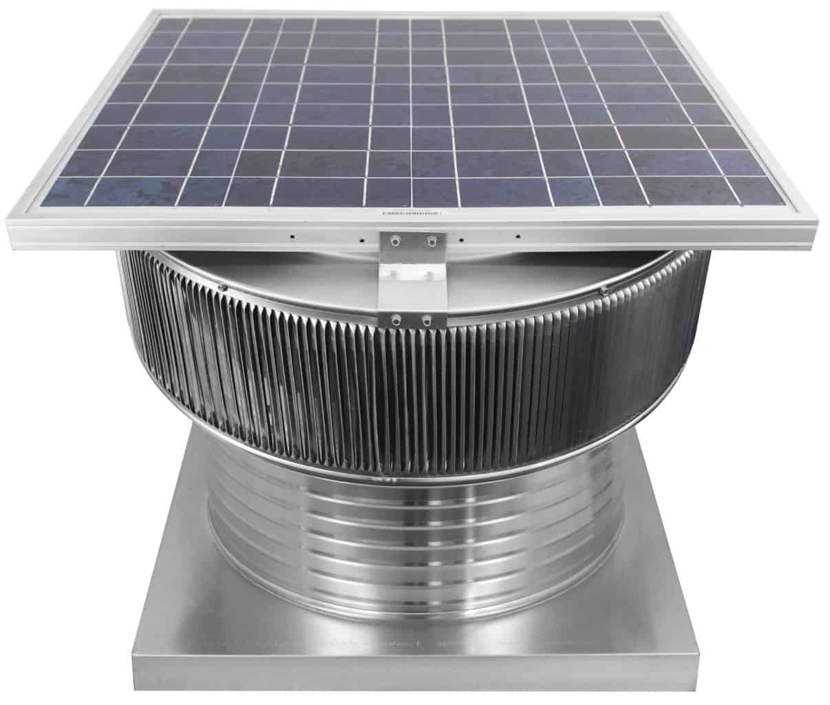 Aura Solar Exhaust Fan 2,029 CFM | 20" Diameter | 8" Tall Collar  | Curb Mount Flange