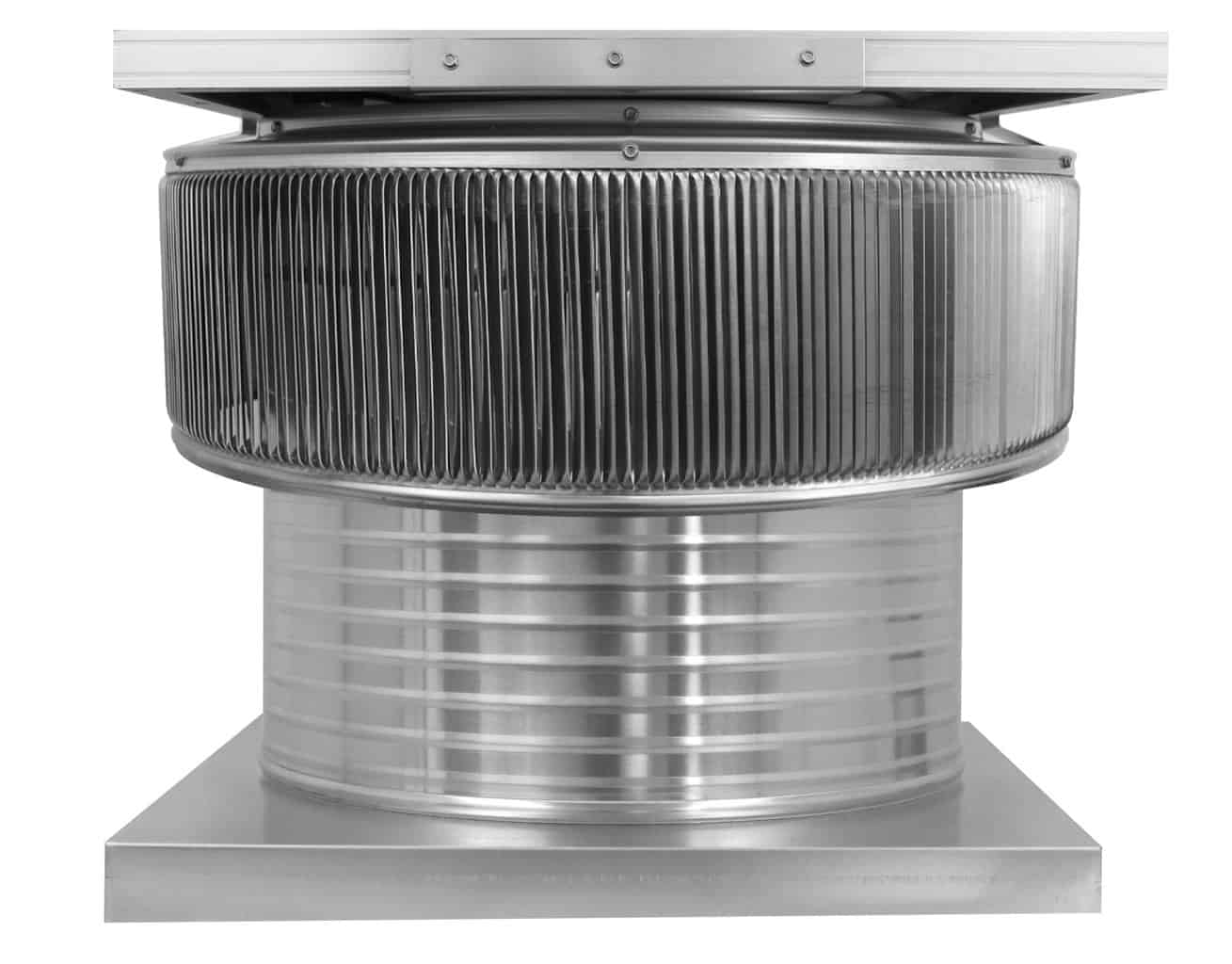 Aura Solar Exhaust Fan 2,029 CFM | 20" Diameter | 8" Tall Collar  | Curb Mount Flange