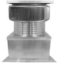 Aura Solar Exhaust Fan 2,029 CFM | 20" Diameter | 8" Tall Collar | Curb Mount Flange - Active Ventilation Products