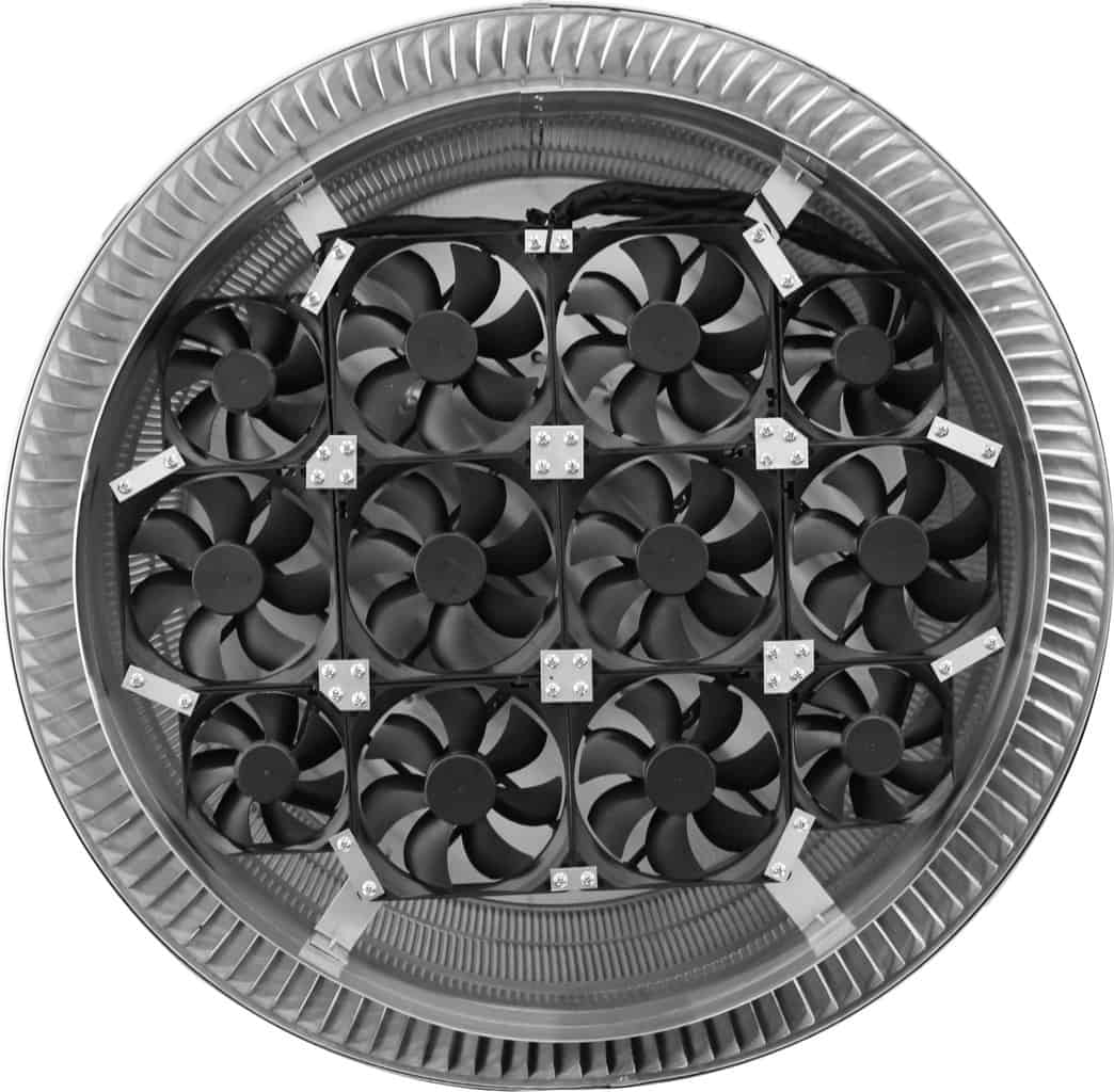 Aura Solar Exhaust Fan 2,029 CFM | 20" Diameter | 12" Tall Collar  | Curb Mount Flange