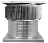 Aura Solar Exhaust Fan 2,971 CFM | 24" Diameter | 12" Tall Collar | Curb Mount Flange - Active Ventilation Products