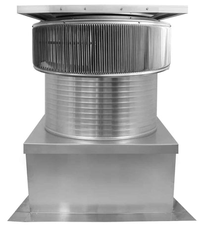 Aura Solar Exhaust Fan 2,971 CFM | 24" Diameter | 12" Tall Collar  | Curb Mount Flange