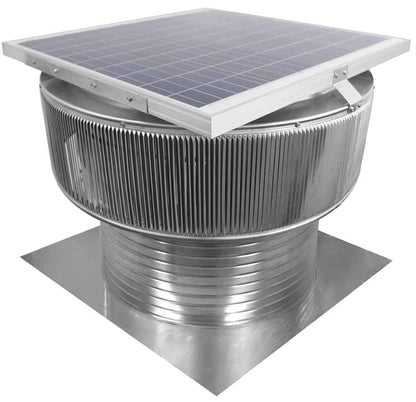 Model ASF-24-C12 | Aura Solar Fan | 24" Diameter | 12" Tall Collar | CFM: 2971