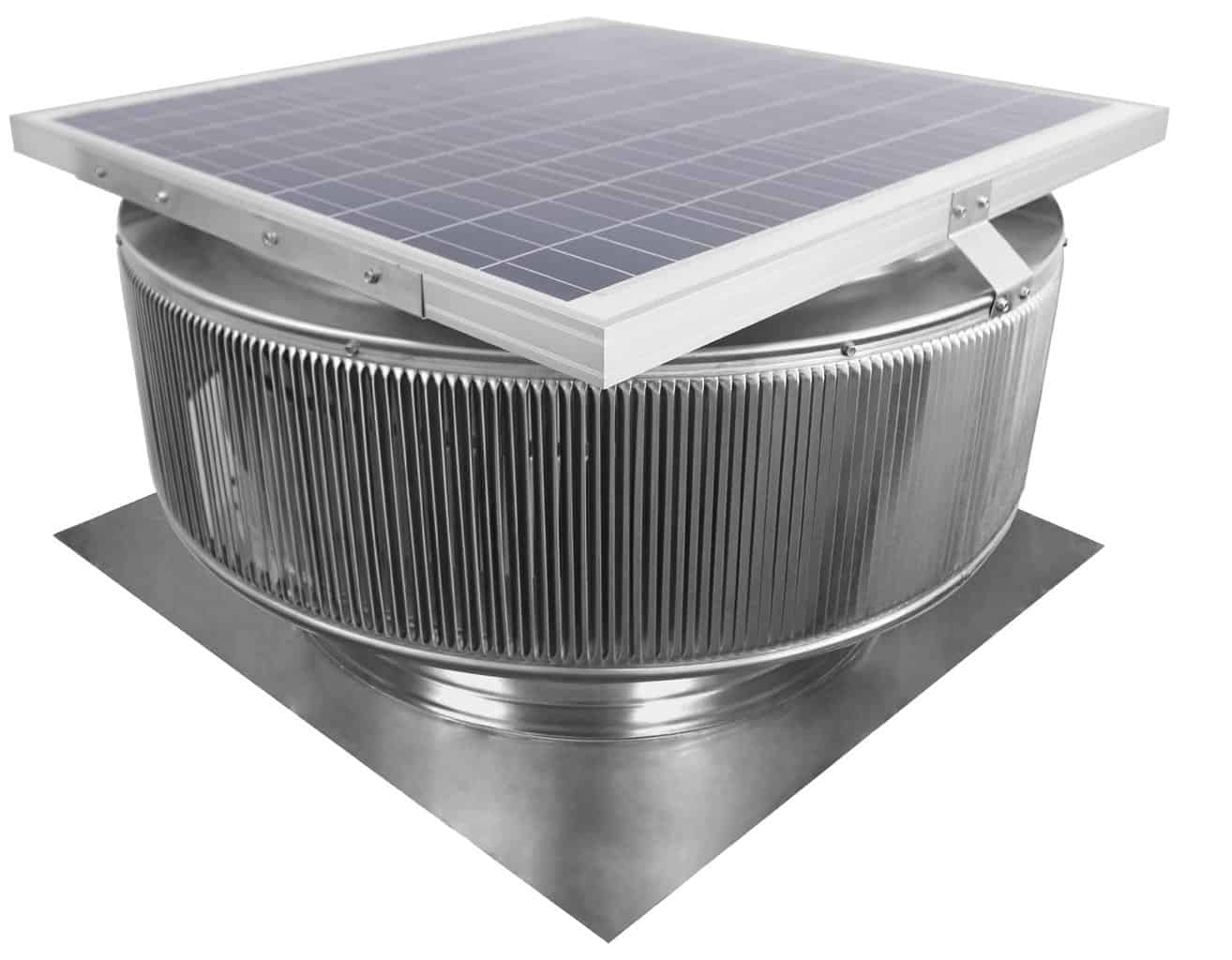 Model ASF-24-C2 | Aura Solar Fan | 24" Diameter | 2" Tall Collar | CFM: 2971