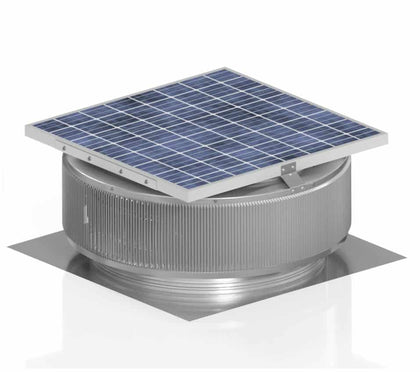 Model ASF-24-C2 | Aura Solar Fan | 24" Diameter | 2" Tall Collar | CFM: 2971