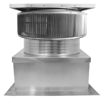 Aura Solar Exhaust Fan 2,971 CFM | 24" Diameter | 6" Tall Collar  | Curb Mount Flange