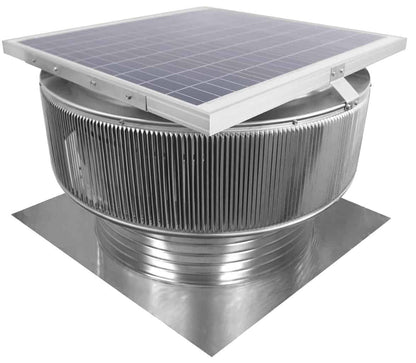 Model ASF-24-C6 | Aura Solar Fan | 24" Diameter | 6" Tall Collar | CFM: 2971