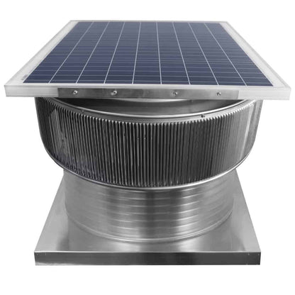 Aura Solar Exhaust Fan 2,971 CFM | 24" Diameter | 8" Tall Collar  | Curb Mount Flange