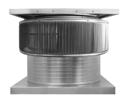 Aura Solar Exhaust Fan 2,971 CFM | 24" Diameter | 8" Tall Collar  | Curb Mount Flange