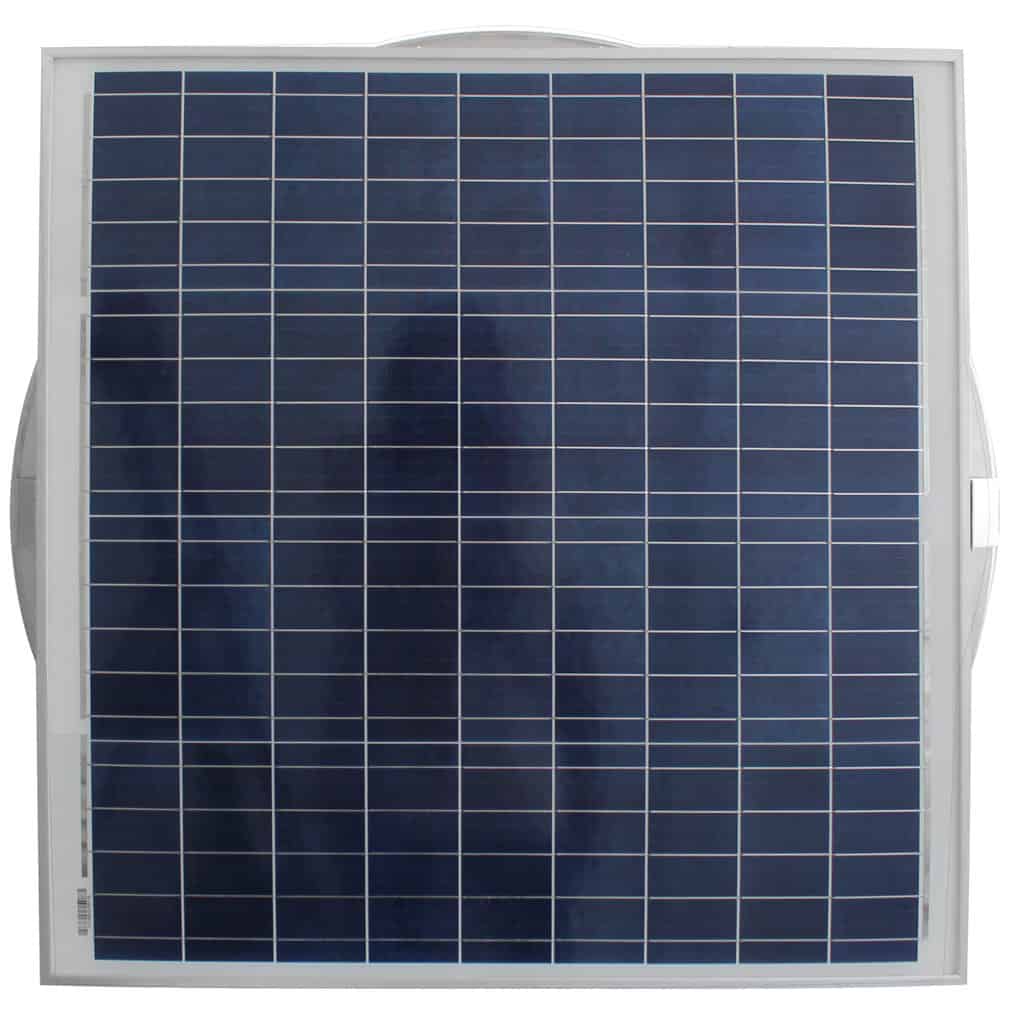 Model ASF-24-C8 | Aura Solar Fan | 24" Diameter | 8" Tall Collar | CFM: 2971