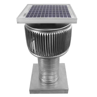 Aura Solar Exhaust Fan 91 CFM | 4" Diameter | 6" Tall Collar | Curb Mount Flange - Active Ventilation Products