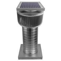 Aura Solar Exhaust Fan 205 CFM | 6" Diameter | 12" Tall Collar | Curb Mount Flange - Active Ventilation Products