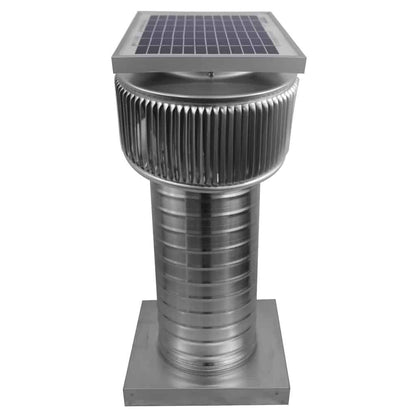 Aura Solar Exhaust Fan 205 CFM | 6" Diameter | 12" Tall Collar  | Curb Mount Flange