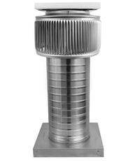 Aura Solar Exhaust Fan 205 CFM | 6" Diameter | 12" Tall Collar | Curb Mount Flange - Active Ventilation Products