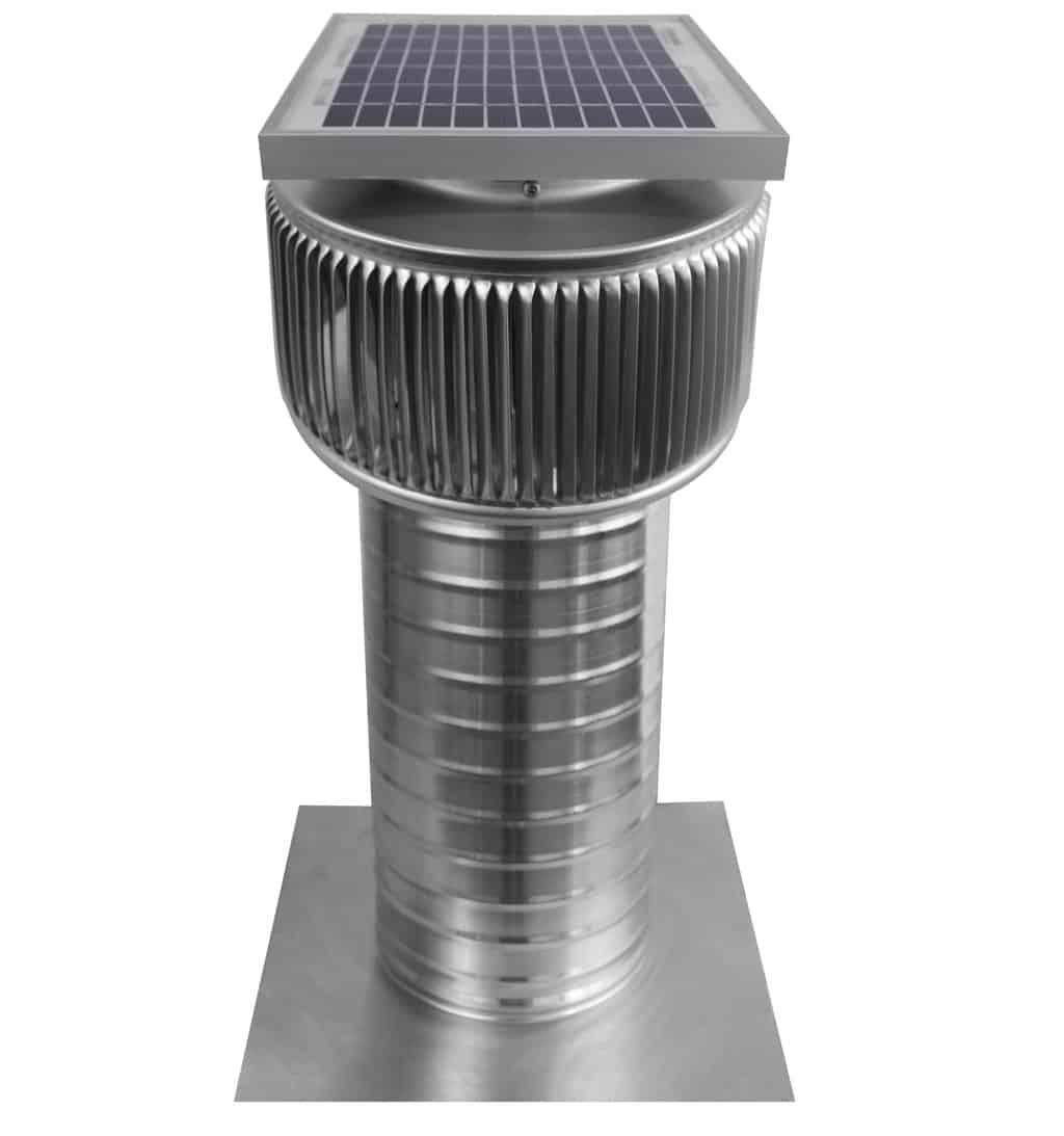 Model ASF-6-C12 | Aura Solar Fan | 6" Diameter | 12" Tall Collar | CFM: 205