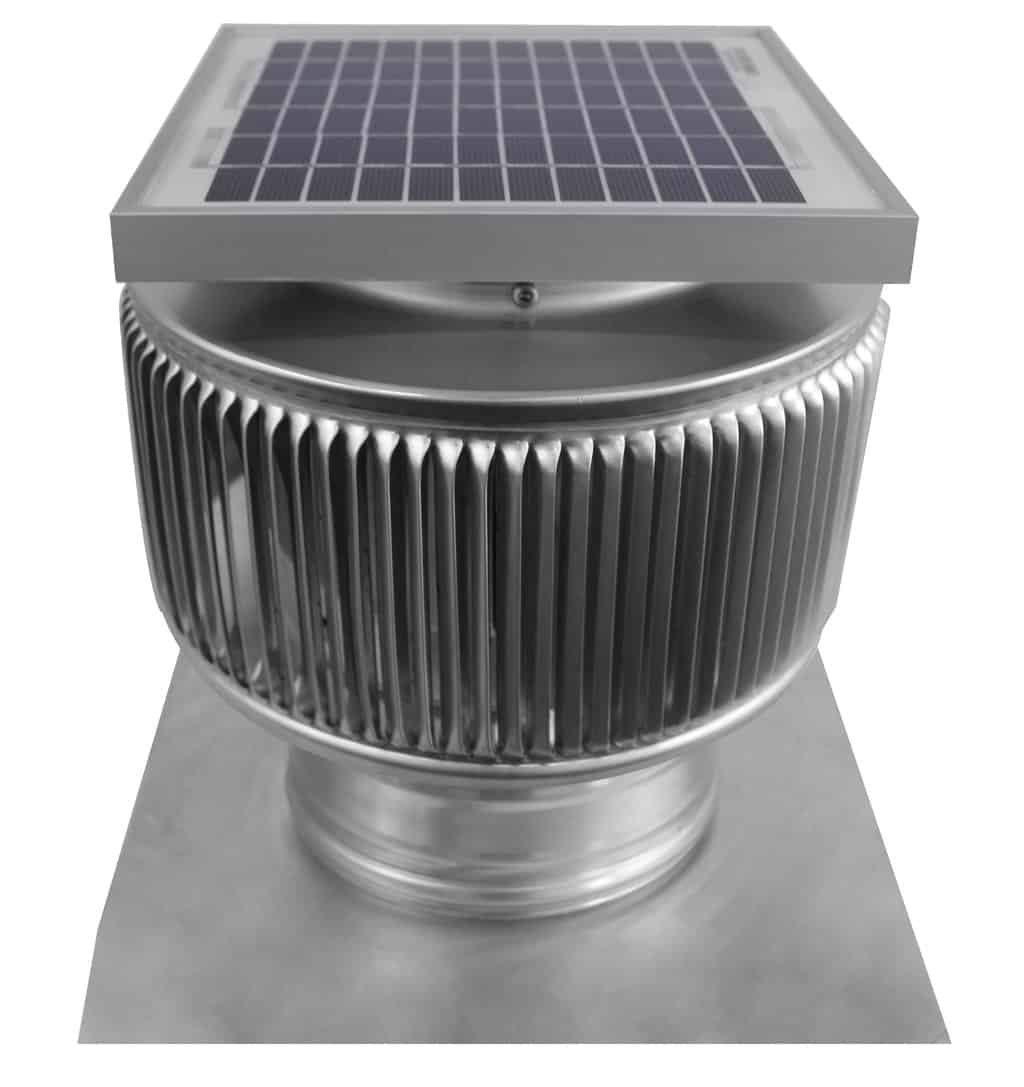 Model ASF-6-C2 | Aura Solar Fan | 6" Diameter | 2" Tall Collar | CFM: 205