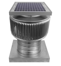 Aura Solar Exhaust Fan 205 CFM | 6" Diameter | 4" Tall Collar | Curb Mount Flange - Active Ventilation Products