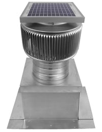 Aura Solar Exhaust Fan 205 CFM | 6" Diameter | 4" Tall Collar | Curb Mount Flange - Active Ventilation Products