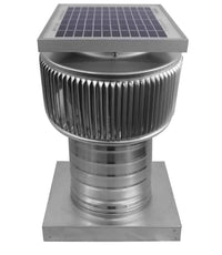 Aura Solar Exhaust Fan 205 CFM | 6" Diameter | 6" Tall Collar | Curb Mount Flange - Active Ventilation Products