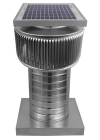 Aura Solar Exhaust Fan 205 CFM | 6" Diameter | 8" Tall Collar | Curb Mount Flange - Active Ventilation Products