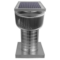 Aura Solar Exhaust Fan 205 CFM | 6" Diameter | 8" Tall Collar | Curb Mount Flange - Active Ventilation Products