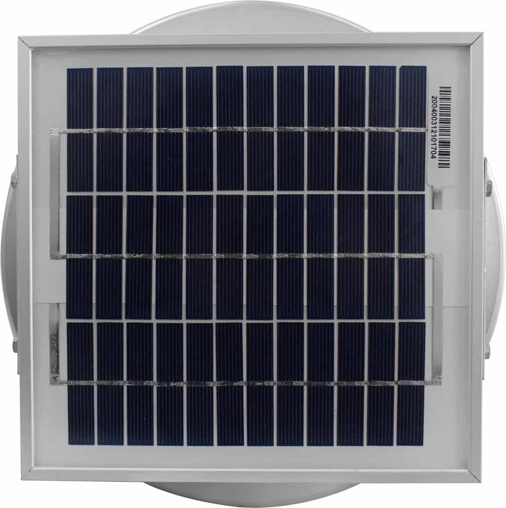 Aura Solar Exhaust Fan 205 CFM | 6" Diameter | 4" Tall Collar  | Curb Mount Flange