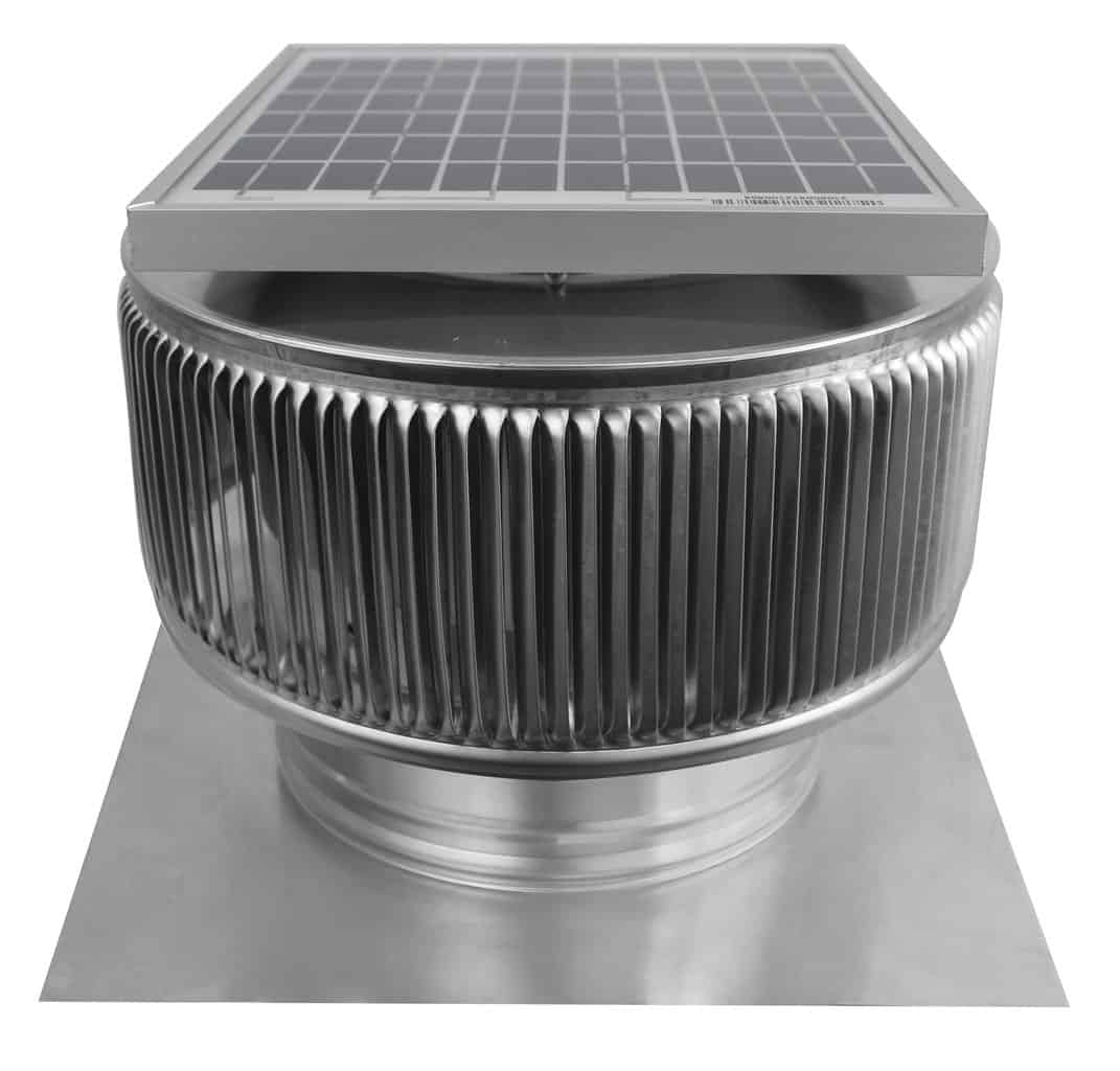 Model ASF-8-C2 | Aura Solar Fan | 8" Diameter | 2" Tall Collar | CFM: 365