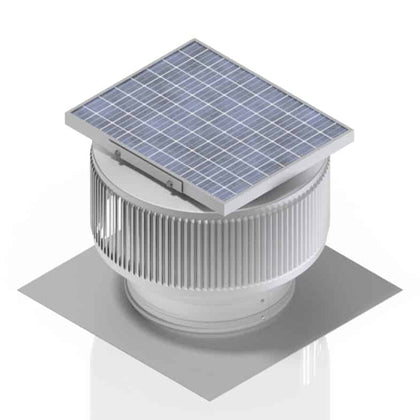 Model ASF-8-C2 | Aura Solar Fan | 8" Diameter | 2" Tall Collar | CFM: 365