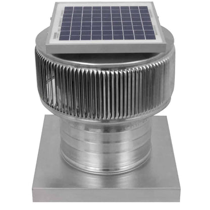 Aura Solar Exhaust Fan 365 CFM | 8" Diameter | 4" Tall Collar  | Curb Mount Flange