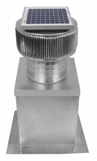 Aura Solar Exhaust Fan 365 CFM | 8" Diameter | 4" Tall Collar | Curb Mount Flange - Active Ventilation Products