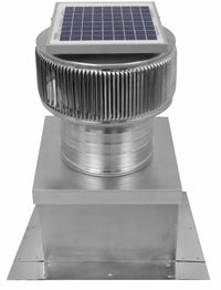 Aura Solar Exhaust Fan 365 CFM | 8" Diameter | 4" Tall Collar | Curb Mount Flange - Active Ventilation Products